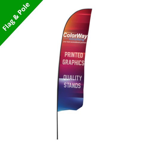 Feather Flags 4.2m - Flag & Pole Set Single Sided