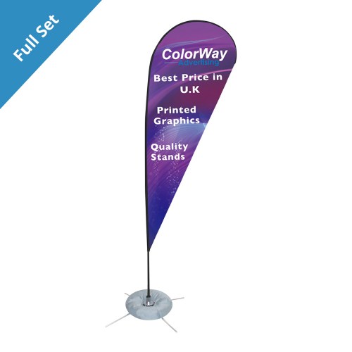 Teardrop Flags 3.2m - Full Set Single Sided